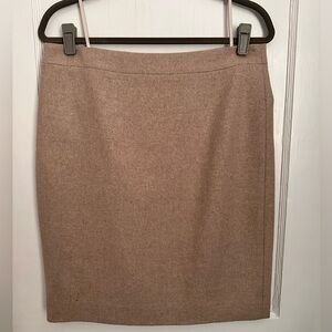 J. Crew Classic Brown Wool Blend The Pencil Skirt